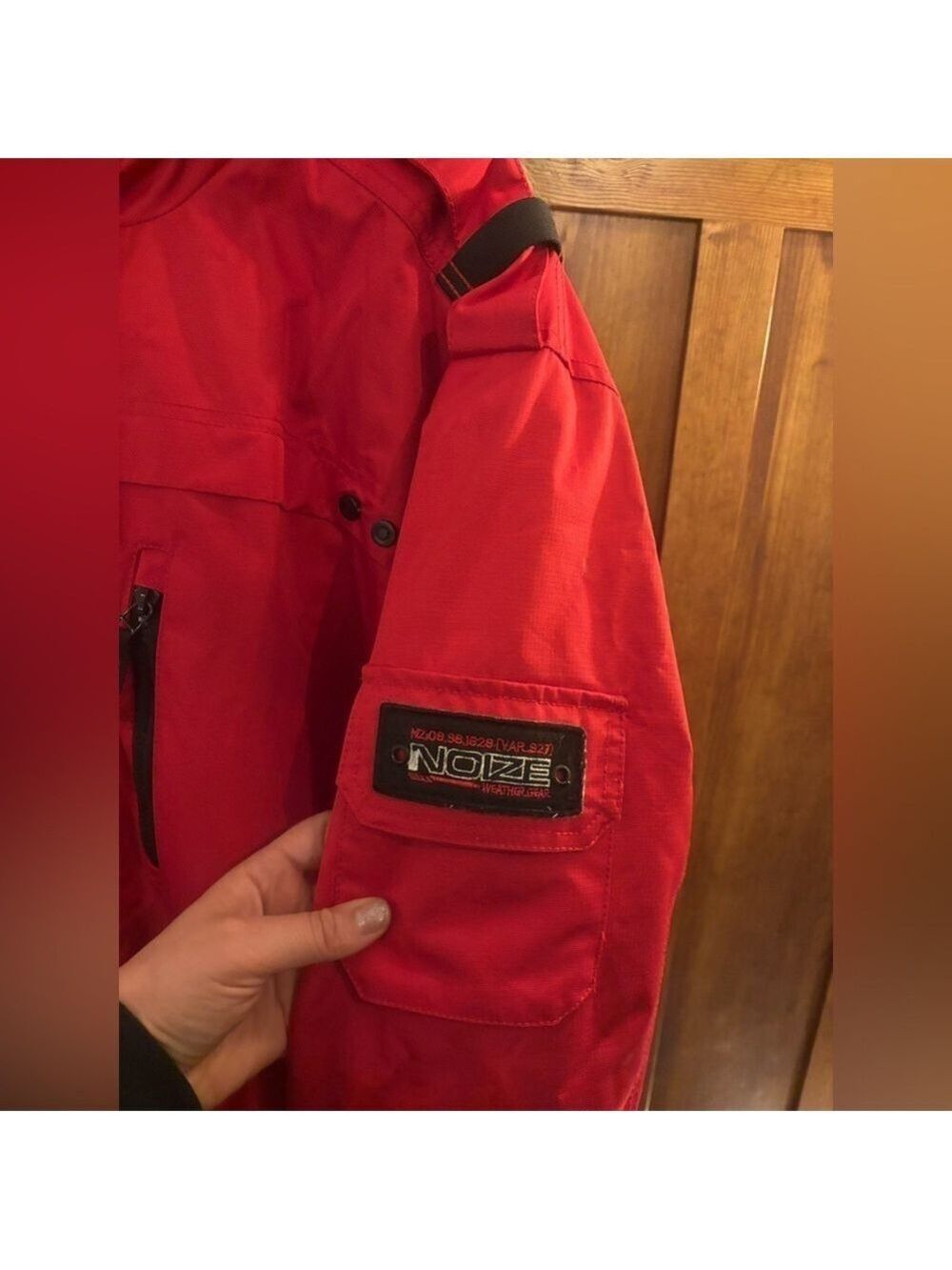NOIZE Red Unisex Weather Guard Vegan Canadian🇨🇦 Winter Coat M-XL Ptp26in L32in - Picture 9 of 16
